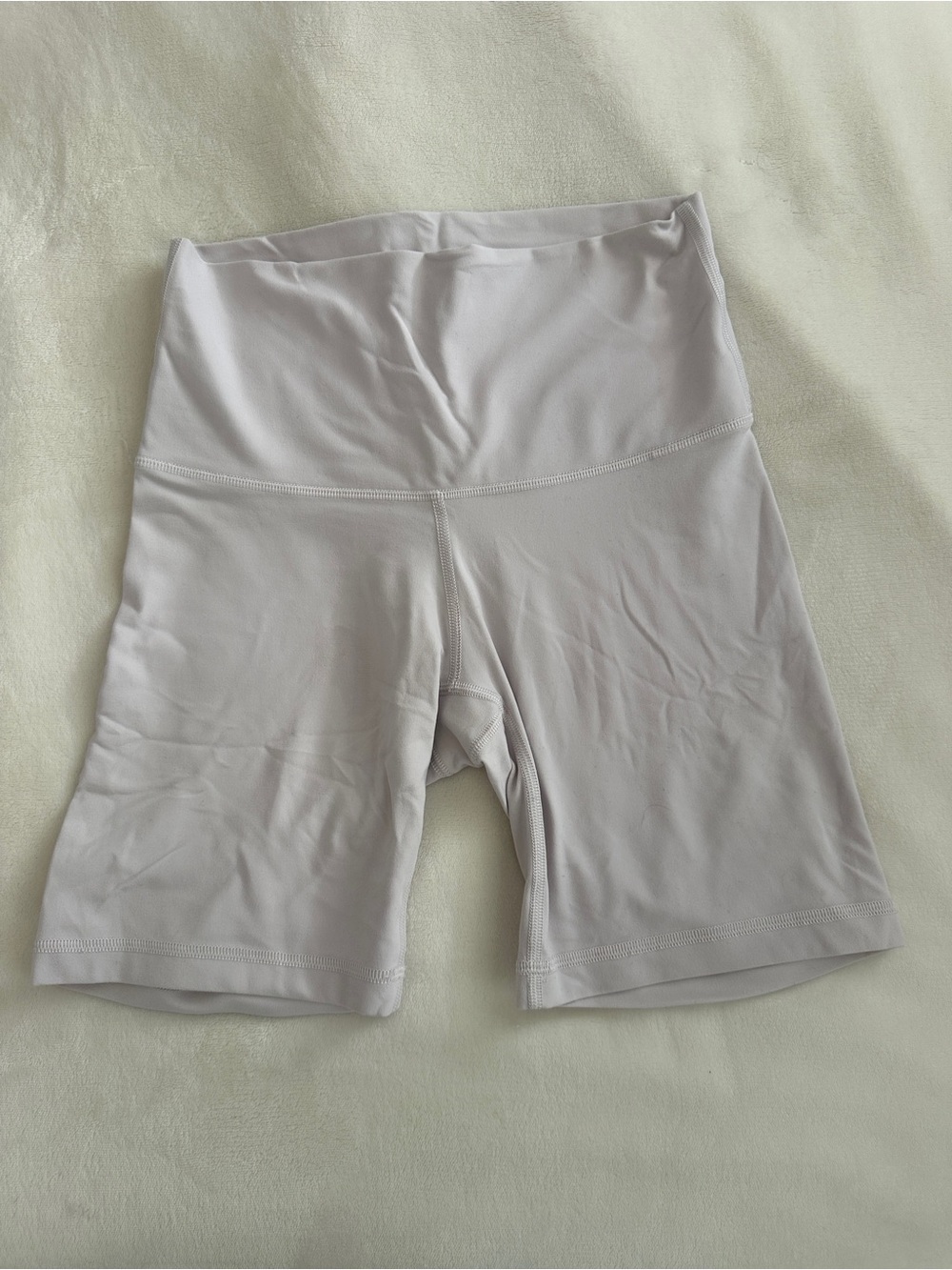 High-Waist Women's Biker Shorts - Light Pink